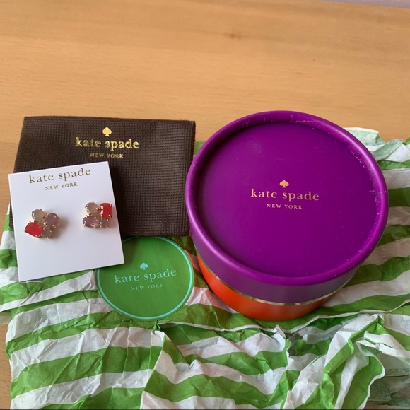 KATE SPADE PINK STONES EARRINGS,  BRAND NEW - Picture 9 of 16